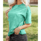 Ronda Mint Green Cotton Mineral Washed Oversize Tee