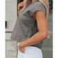 SALE!!!  Jerilyn Grey Mineral Wash Boxy Fit Cotton Tank Top