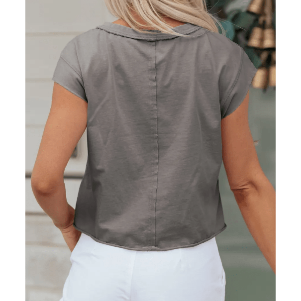 SALE!!!  Jerilyn Grey Mineral Wash Boxy Fit Cotton Tank Top