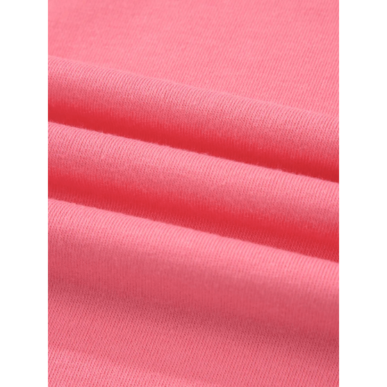 Elleigh Coral Half Zipped Ruffled Short Set
