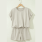 Hadlee Grey Puffy Loose Top Drawstring Shorts 2pcs Outfit