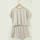 Hadlee Grey Puffy Loose Top Drawstring Shorts 2pcs Outfit