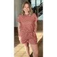 SALE!!!  Kaden Brown Polka Dot Print Short Set