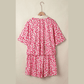 Loray Pink V Neck Collar Leopard Printed 2pcs Short Set