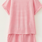 Nadine Pink Breathable Textured Knit Short 2pcs Set