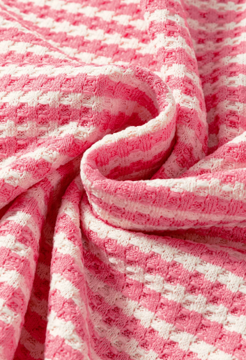 Nadine Pink Breathable Textured Knit Short 2pcs Set
