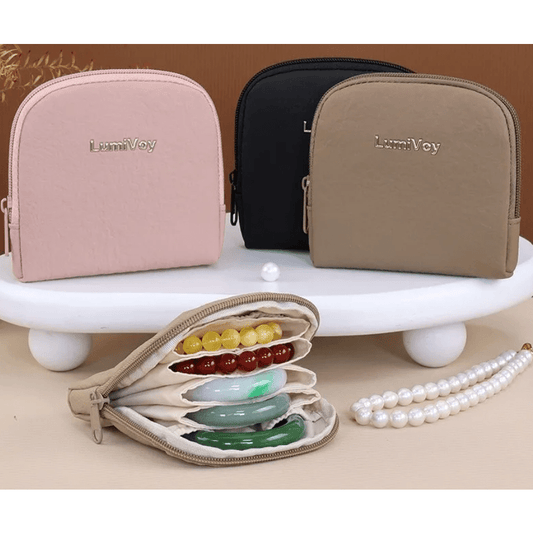 Synthia 6 Compartment Jewelry Storage Bag - 4 Colors