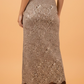 Rach Brown Cheetah Print Trim Split Long Western Skirt