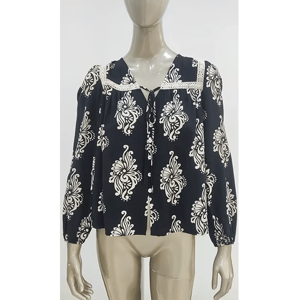 Esmira Chic Noir Floral Blouse