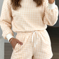 Payton Yellow Plaid Baggy Pullover Drawstring Casual Shorts 2pcs Outfit