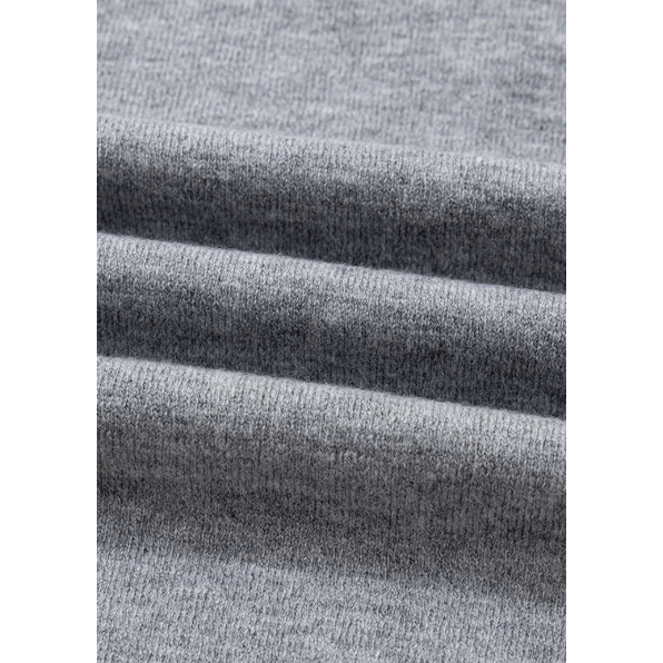 Magdelene Grey Contrast Striped Trim V Neck Varsity Sweater