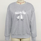 Coco Silver Bow Sweatshirt