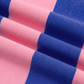 Delcia Blue/Pink Stripe Colorblock Mock Neck Relaxed Sweatshirt