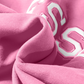 Hot Pink Oversized Blessed Embroidered Mock Neck Sweatshirt