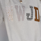 Grey WWJD Mixed Pattern Embroidered Patch Graphic Mock Neck Sweatshirt
