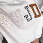 Grey WWJD Mixed Pattern Embroidered Patch Graphic Mock Neck Sweatshirt