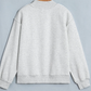 Grey WWJD Mixed Pattern Embroidered Patch Graphic Mock Neck Sweatshirt