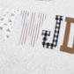 Grey WWJD Mixed Pattern Embroidered Patch Graphic Mock Neck Sweatshirt