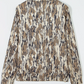 Tawni Brown Camouflage Zipper Collar Front Pocket Pullover Sweatshirt