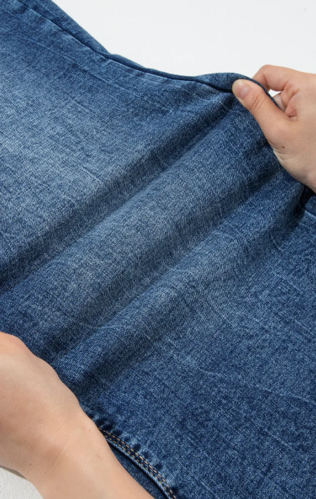 Selena Sail Blue Acid Wash Pocket Detail Flare Jeans