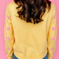 Allie Yellow Polka Dot Button Front Long Sleeve Sweater Cardigan