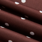 Lunette Brown Polka Dot Print Metal Button Collar Casual Pullover Sweatshirt