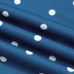Lunette Blue Polka Dot Print Metal Button Collar Casual Pullover Sweatshirt