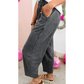 Bey Grey Mineral Wash Seam Detail Elastic Waist Barrel Pants