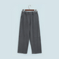 Bey Grey Mineral Wash Seam Detail Elastic Waist Barrel Pants