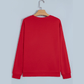 Red Floral Buffalo Plaid Striped Embroidered Patch Western Pullover Sweatshirt