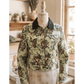Vivian Floral Print Zip Up Contrast Collared Jacket