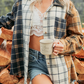 Bexlee Plaid Button-Up Long Sleeve Shift Silhouette Shacket