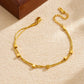 Golden Geometric Accent Layered Bracelet