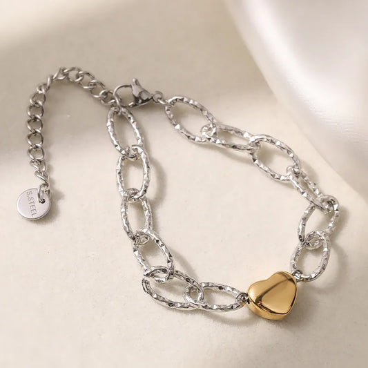 RTS Chain Link Heart Bracelet