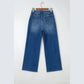 Alyssa Sky Blue Tailored Seam Detail Shift Jeans