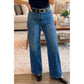 Alyssa Sky Blue Tailored Seam Detail Shift Jeans