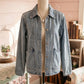 Jodi Scallop Trim Collar Patched Pocket Button Up Denim Jacket