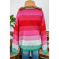 Abbie Striped Knit Patch Pocket Drop Shoulder Sweater