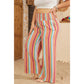 Adina Multicolor Striped Smocked High Waist Wide Leg Pants - S to 3X