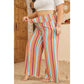 Adina Multicolor Striped Smocked High Waist Wide Leg Pants - S to 3X