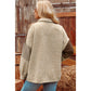 Ava Grace Khaki Houndstooth Color Contrast Textured Patchwork Loose Shacket