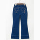 Agnes Center Seam Deep Wash Straight Jeans