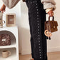 Aiden Black Studded Detail Straight Leg Casual Loose Jeans
