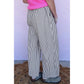 Albie Black Stripe Wide Leg Casual Pants