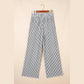 Albie Black Stripe Wide Leg Casual Pants