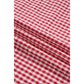 Alfie Red Plaid Short Sleeve Colorblock Trim Split Neck Blouse
