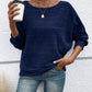 Ambria Midnight Blue Ribbed Knit Top