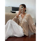 Amma Embroidered Lantern Sleeve Blouse