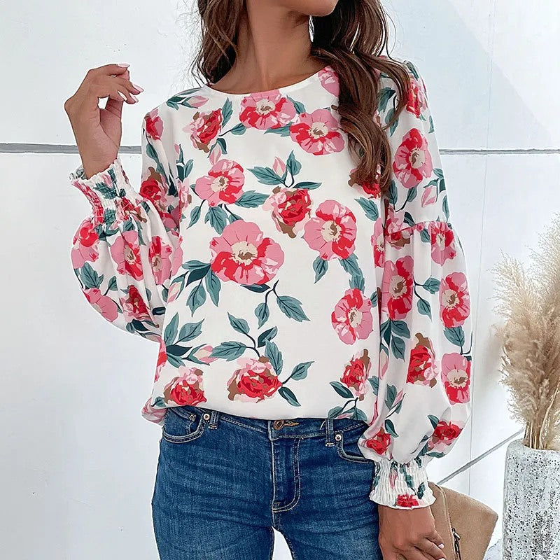 DESTASH Amzie Floral Balloon Sleeve Blouse