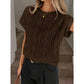 Ana-Lei Chestnut Breeze Textured Top
